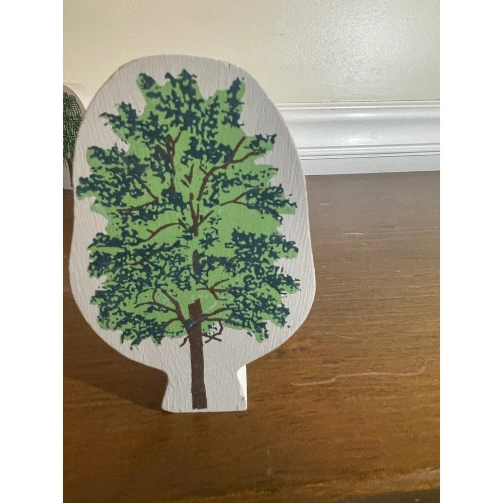 Set of 4 Cars Meow Wooden Tree Shelf Sitters Willow Spruce